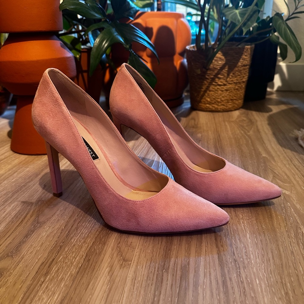 Suede Ballet Pink Nine West Pumps